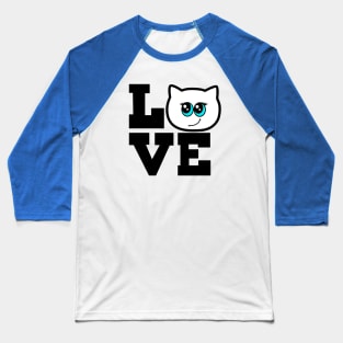 LOVE Cat Baseball T-Shirt